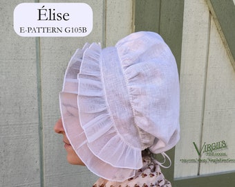 E-PATTERN "Élise" 1770s Cap | G105B | 18th Century | Fancy Cap Pattern | Hand Stitching | Virgil's Fine Goods Historical Sewing Patterns