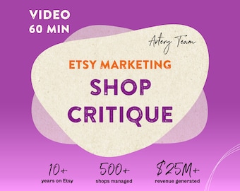 Etsy Shop critique 2024 - Etsy shop review and analysis - Etsy marketing and seo guide - Find out how to sell more on Etsy
