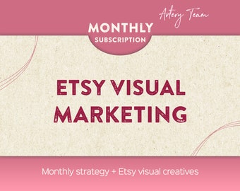 Etsy Monthly visual appearance package 2024 - Digital marketing help for your Etsy shop - Find out how to sell more on Etsy