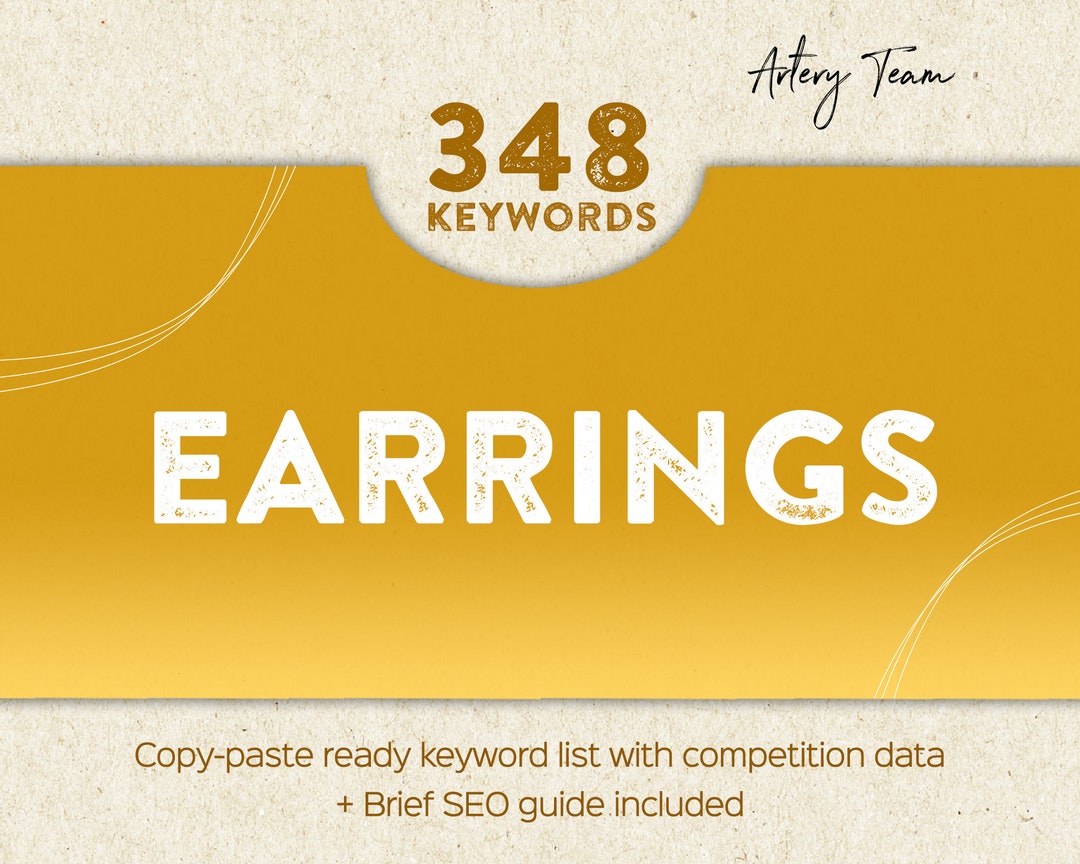 Best Etsy Keywords for Earrings in 2024 Etsy SEO Marketing Help Top