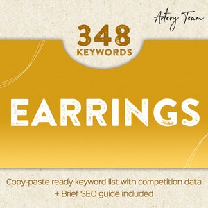 Best Etsy keywords for earrings in 2025 - Etsy SEO marketing help - Top ranked titles and tags for your Etsy shop