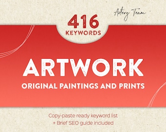 Etsy Keyword pack for artwork 2026 - Etsy SEO help to improve your listings - Find out how to sell more and bring visitors to your store