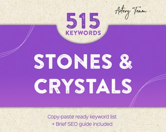 Etsy SEO keywords 2026 for stones & crystals - Jewelry tags and titles for your Etsy listings - SEO marketing help and guide