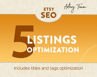 Etsy SEO help for 5 items 2026 - Etsy marketing and shop critique to grow your store - Bring more visitors with this SEO service pack