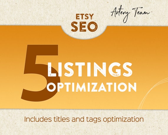 Etsy SEO help for 5 items 2026 - Etsy marketing and shop critique to grow your store - Bring more visitors with this SEO service pack
