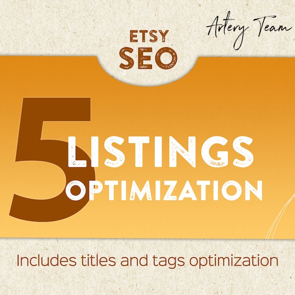 Etsy SEO help for 5 items 2026 - Etsy marketing and shop critique to grow your store - Bring more visitors with this SEO service pack
