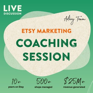 Etsy marketing coaching session 2025 - Etsy strategy and marketing help to sell more on Etsy - Shop critique and product descriptions help