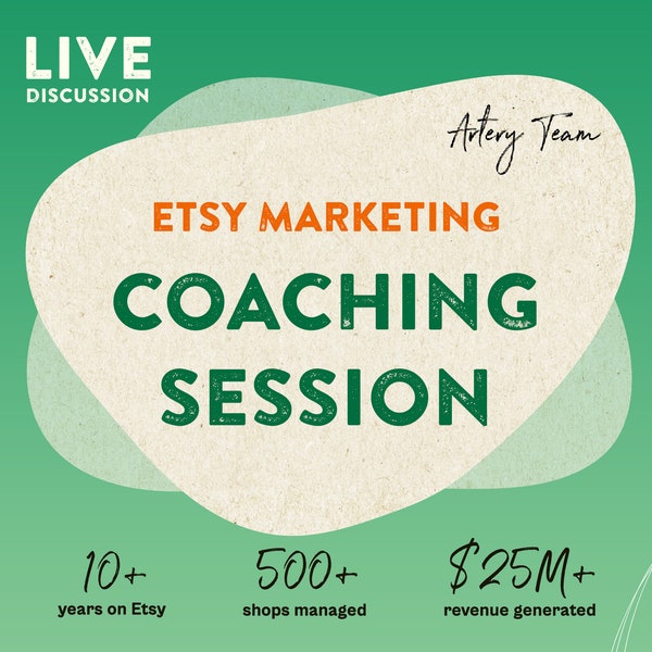 Etsy marketing coaching session 2024 - Etsy strategy and marketing help to sell more on Etsy - Shop critique and product descriptions help