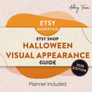 Guia de Aparência Visual para Lojas Etsy no Halloween 2026 - Banner, Seções, Imagens de Anúncios + Planejador - Descubra como vender mais no Etsy