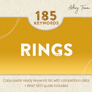 Etsy keywords for rings - Top ranked titles and tags for 2025 - SEO service optimization