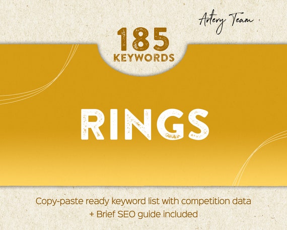 Etsy keywords for rings - Top ranked titles and tags for 2026 - SEO service optimization