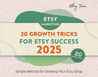 20 Growth Tricks for Etsy Success, Boost Your Etsy Sales, Etsy Success Plan, 20 Etsy Marketing Tips, Etsy Seller Guide, How To Sell On Etsy