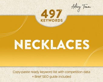 Etsy top keywords for necklaces 2026 - Title and tags for jewelry to bring more visitors to your store - SEO help service and Etsy marketing