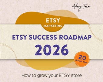 Etsy Success Roadmap, Boost Your Etsy Sales, Etsy Success Plan, Etsy Marketing Tips, Etsy Success Seller Guide, How To Sell On Etsy