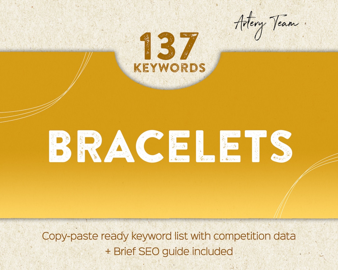 Top Etsy Keywords 2024 for Bracelets Jewelry SEO Tags and Titles Etsy