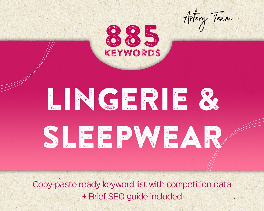 Etsy Tags and Titles for Lingerie and Sleepwear the Best SEO Keywords