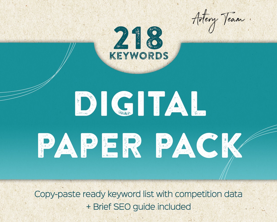 Best Etsy Keywords 2024 for Digital Paper Pack Trendy Etsy Titles and Tags for Digital Scrapbook