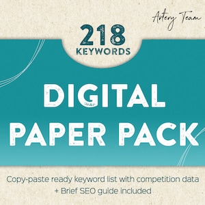 Le migliori parole chiave Etsy 2025 per il pacchetto di carta digitale - Titoli e tag Etsy alla moda per album digitali - Guida SEO Etsy per vendere di più