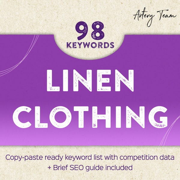 Etsy keywords for linen clothing in 2024 - Top ranked title and tags for linen tops, dresses, tunics - Keyword research and listing help