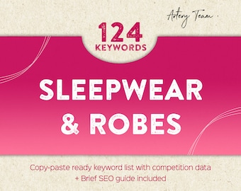 Etsy keywords pack for sleepwear 2026 - SEO tags research and SEO guide - Grow your Etsy business
