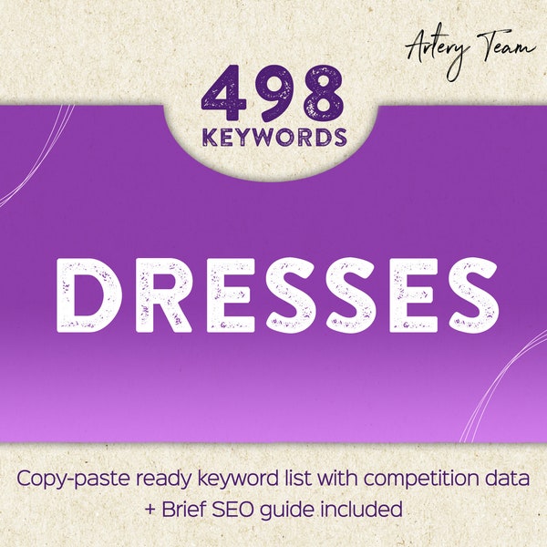 The best Etsy keywords for dresses in 2024 - Etsy marketing guide to grow your store - Use top ranked titles and tags for your Etsy listings