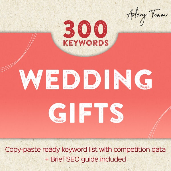 Etsy best keywords for wedding gifts 2024 - Etsy listing and SEO marketing help - Find out how to sell more on Etsy