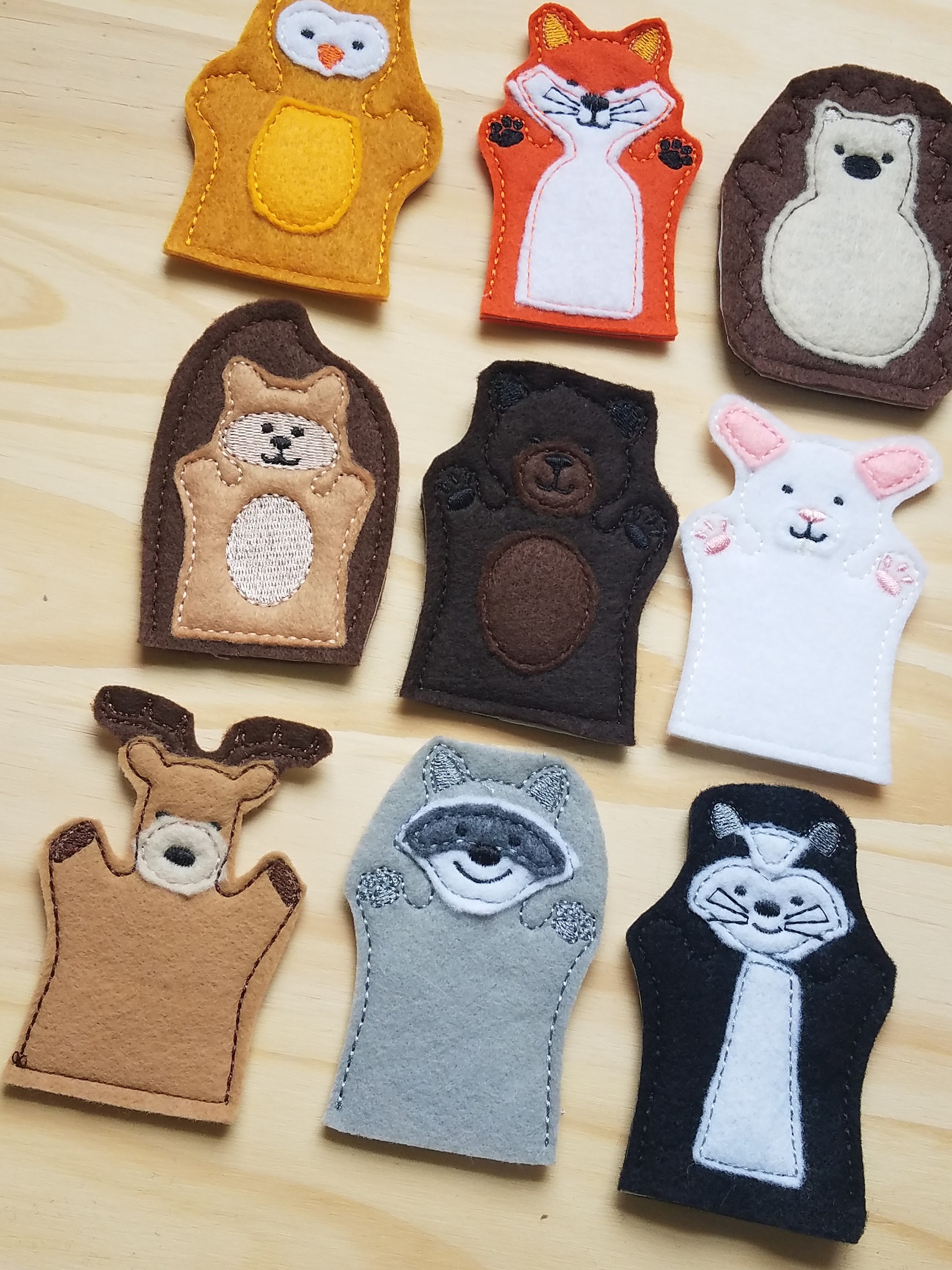 Finger Puppets Forest Animal Finger Puppets Gift for Kids Etsy