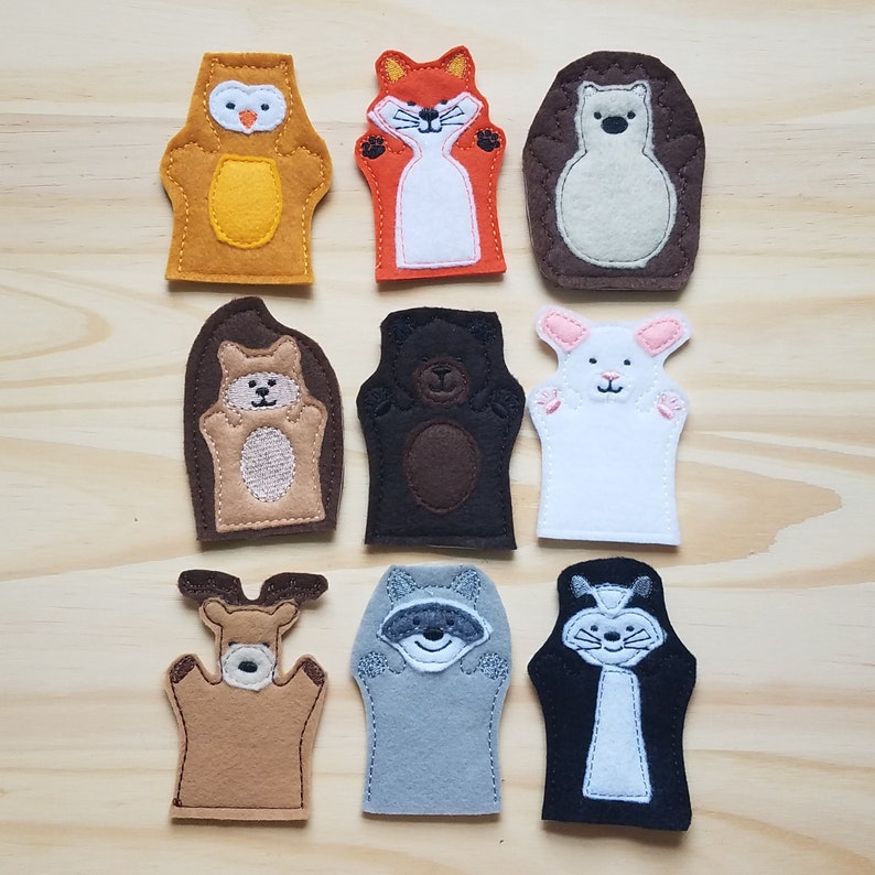 Finger Puppets Forest Animal Finger Puppets Gift for Kids Etsy