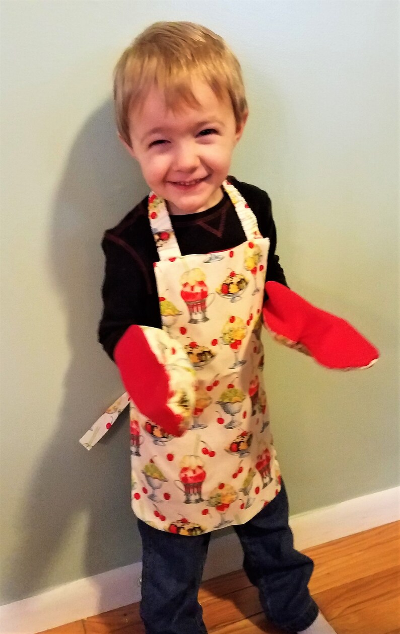 Art Smock Child Apron Toddler Apron Dress up Set Play Etsy