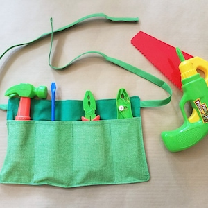 Toddler Tool Belt - Custom Tool Belt - Fabric Tool Belt - Pretend Play Tool Belt - Cuddles and Keepsakes