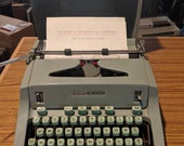 1967 Hermes 3000 vintage portable typewriter with Techno font and case