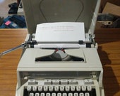 1970 39 s Hermes 3000 portable typewriter with case lid