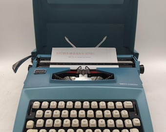1974 Brown Smith Corona Super G Ultra Portable Manual Typewriter