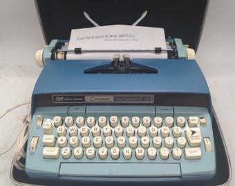 Cursive! -  1960s Smith Corona Coronet Automatic 10 electric typewriter – script typeface!