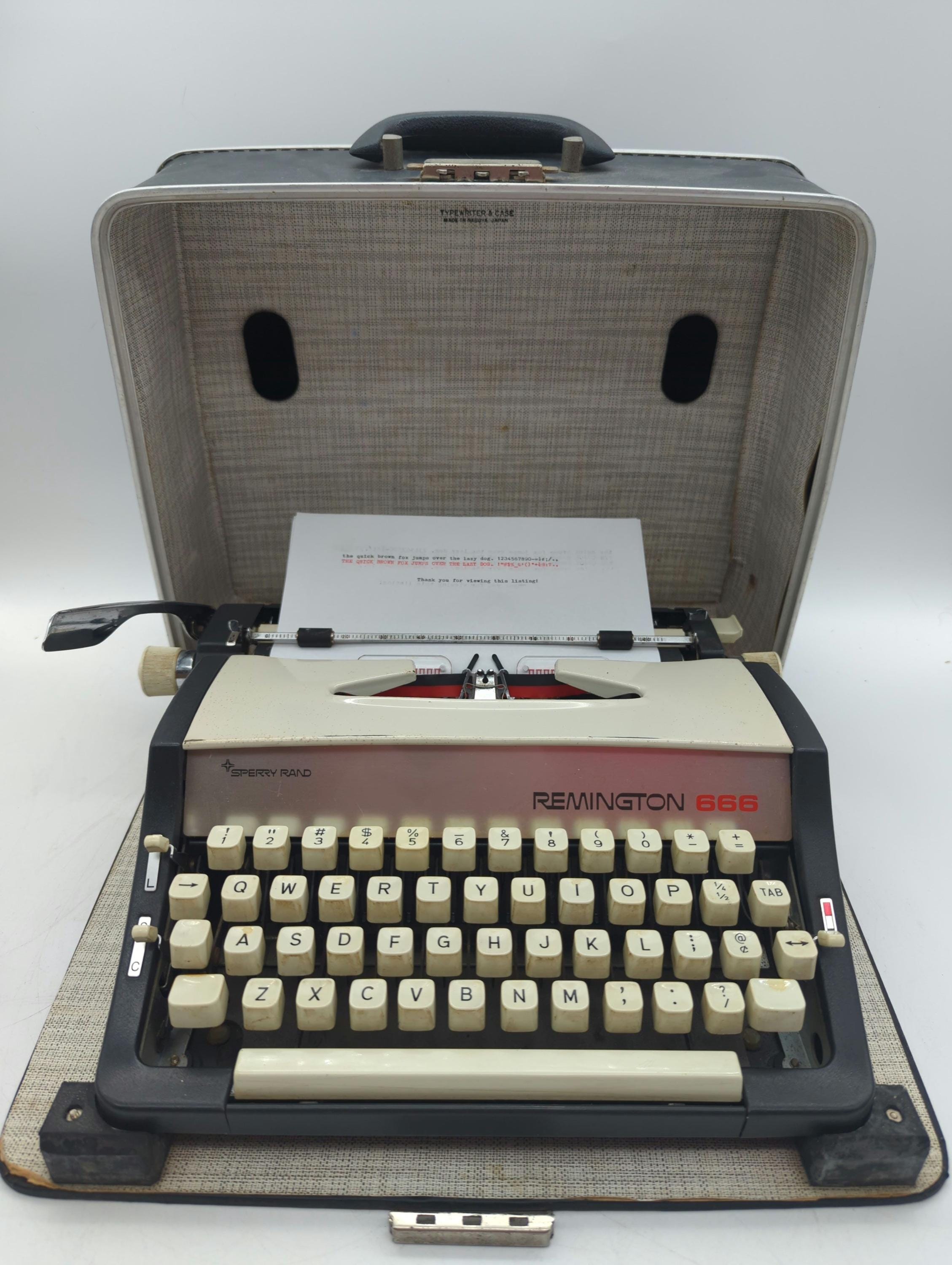 The Beast! 1968 Remington 666 Portable Manual Typewriter With