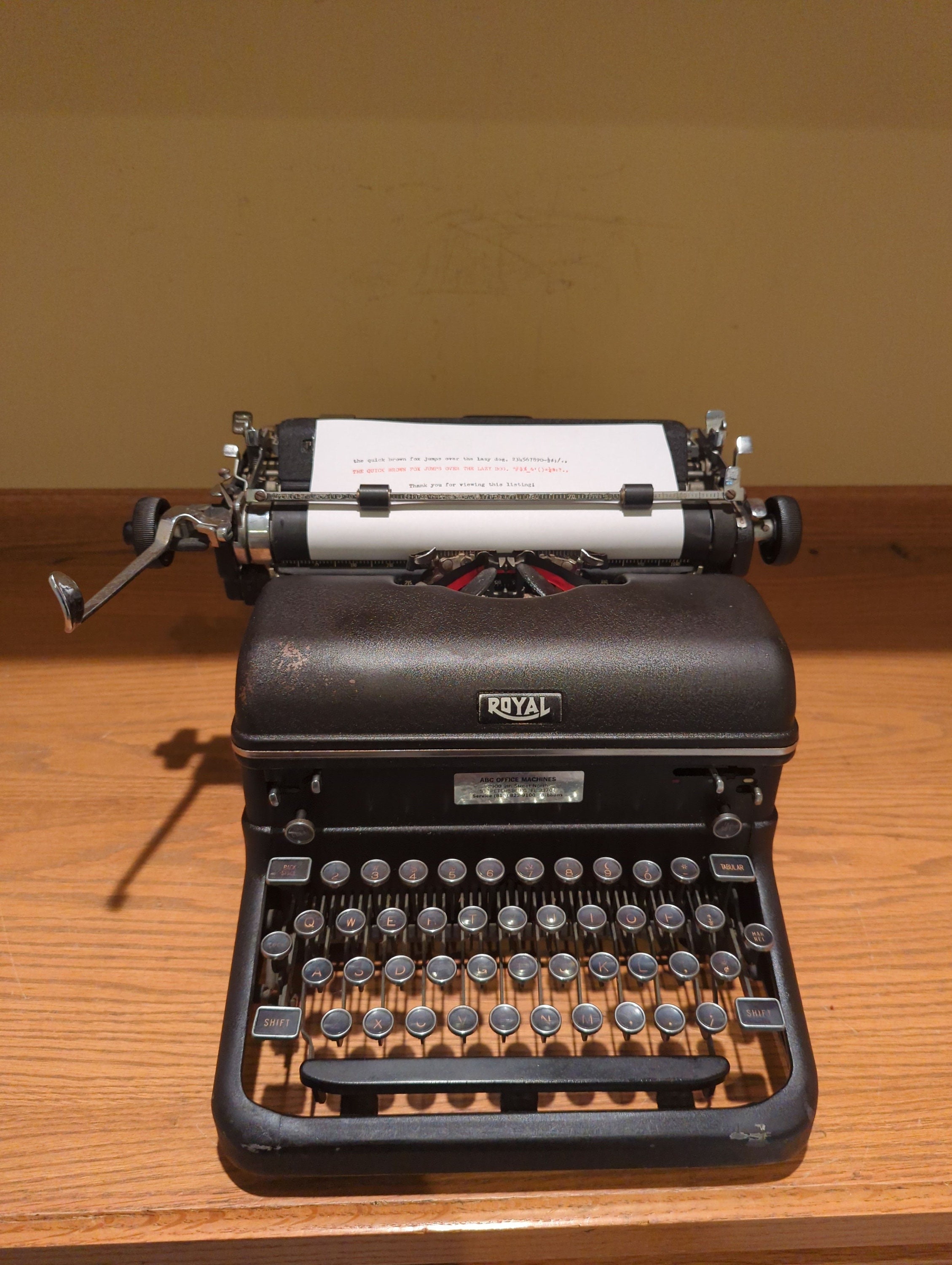 Royal Antique Typewriters Worth