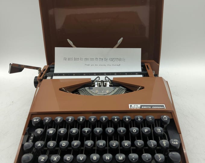 Cursive! 1974 Brown Smith Corona Super G Ultra Portable Manual ...