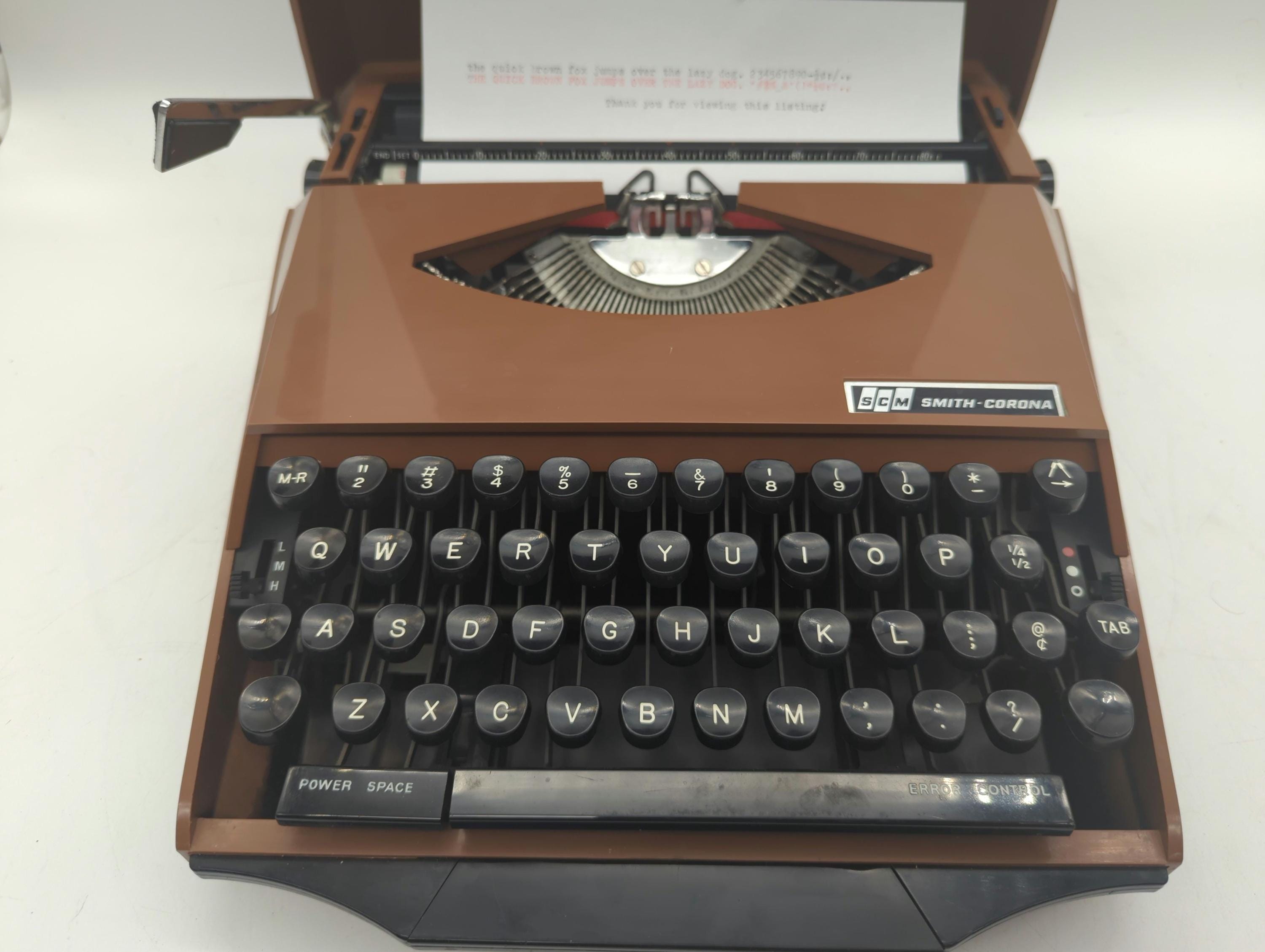 1974 Brown Smith Corona Super G Ultra Portable Manual Typewriter