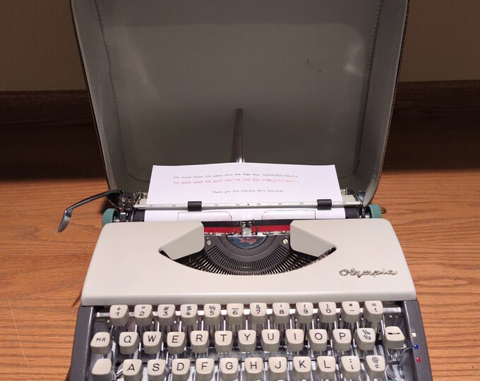 Cursive! 1966 Olympia SF Ultra Portable Typewriter With Script (cursive ...