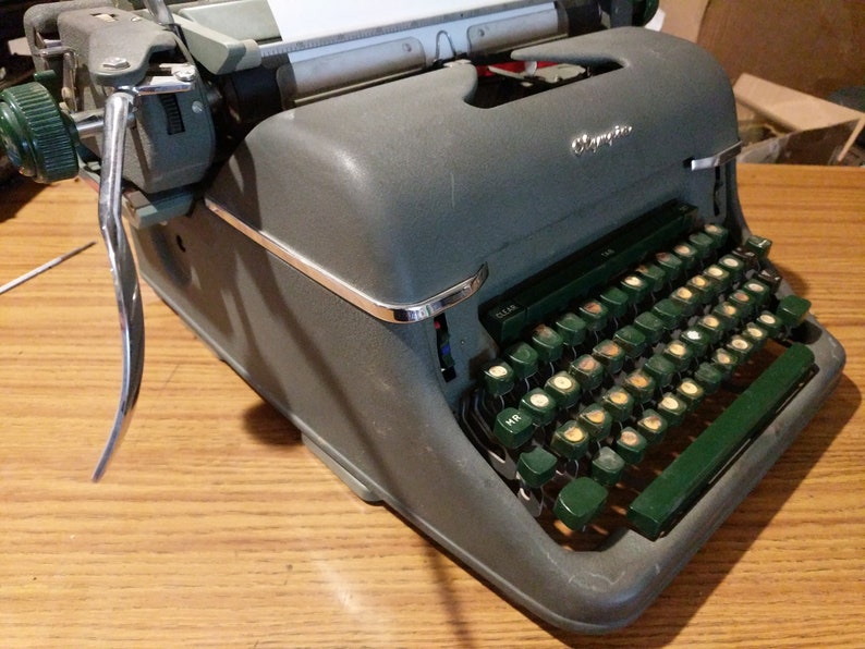 1962 green Olympia SG1 standard typewriter a work horse Etsy