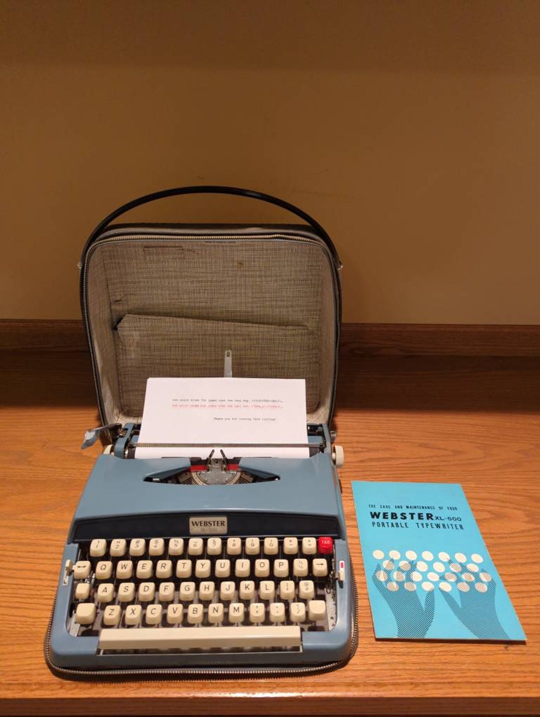 1967 Light Blue ster XL500 Portable Manual Typewriter With Etsy