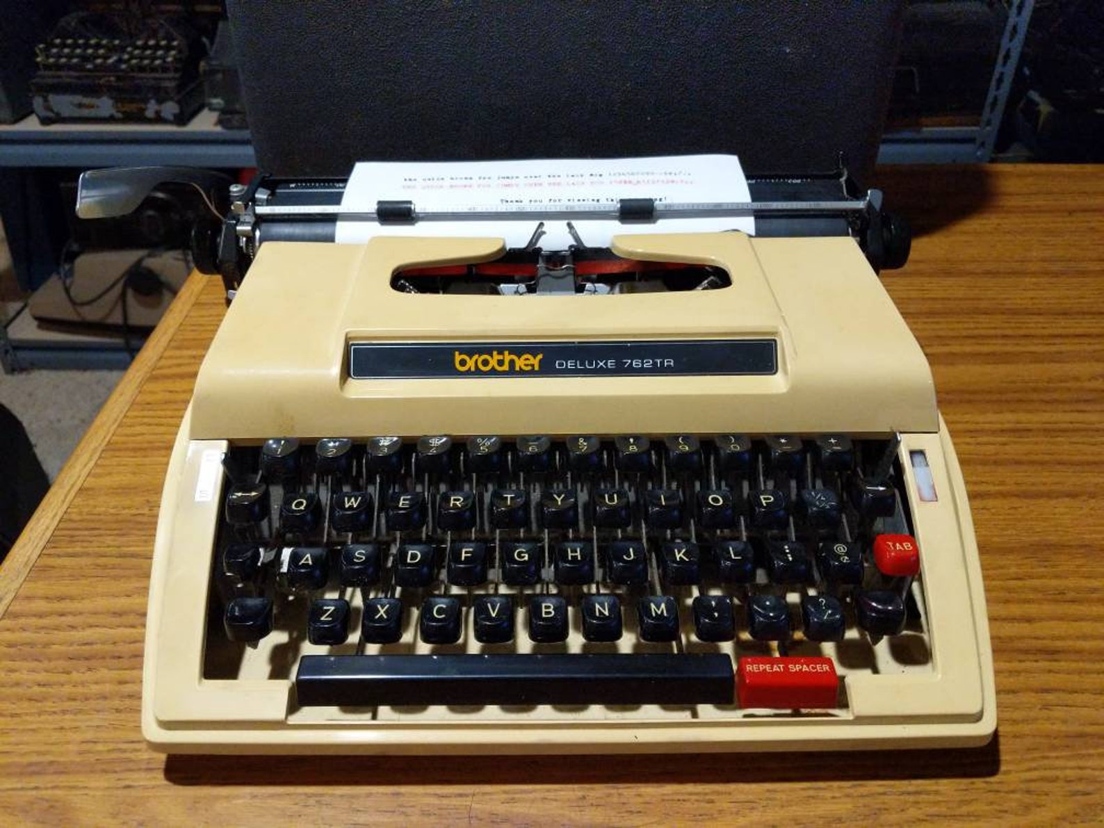 1975 Yellow Brother Deluxe 762TR Portable Manual Typewriter Etsy