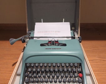 1962 Olivetti Studio 44 portable manual typewriter with case