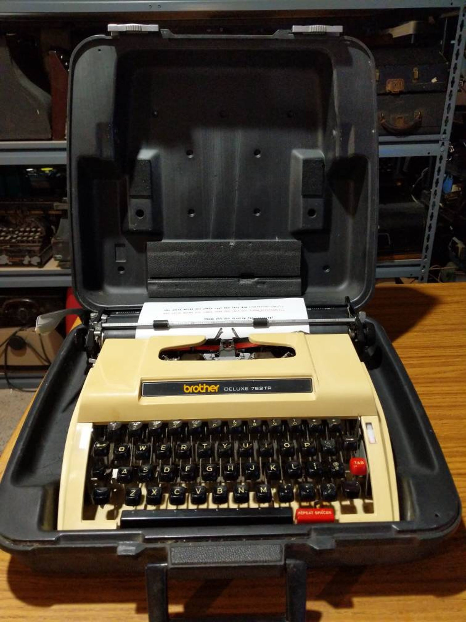 1975 Yellow Brother Deluxe 762TR portable manual typewriter Etsy