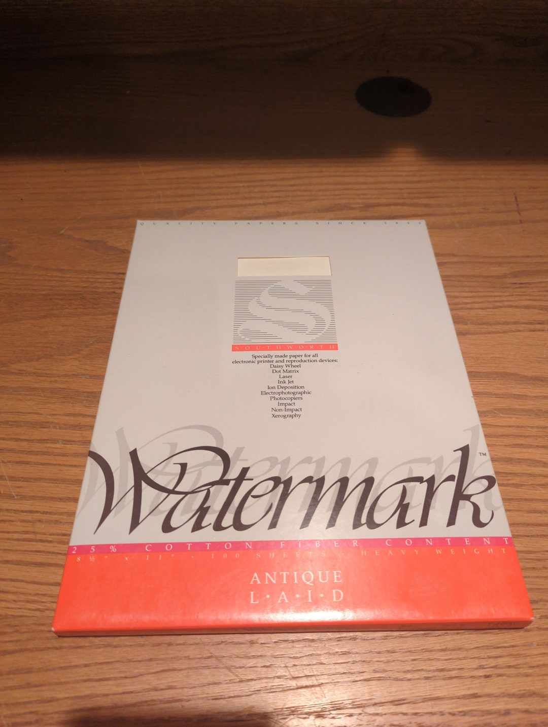 Vintage Southworth Cotton Letter Size Watermark Paper Etsy