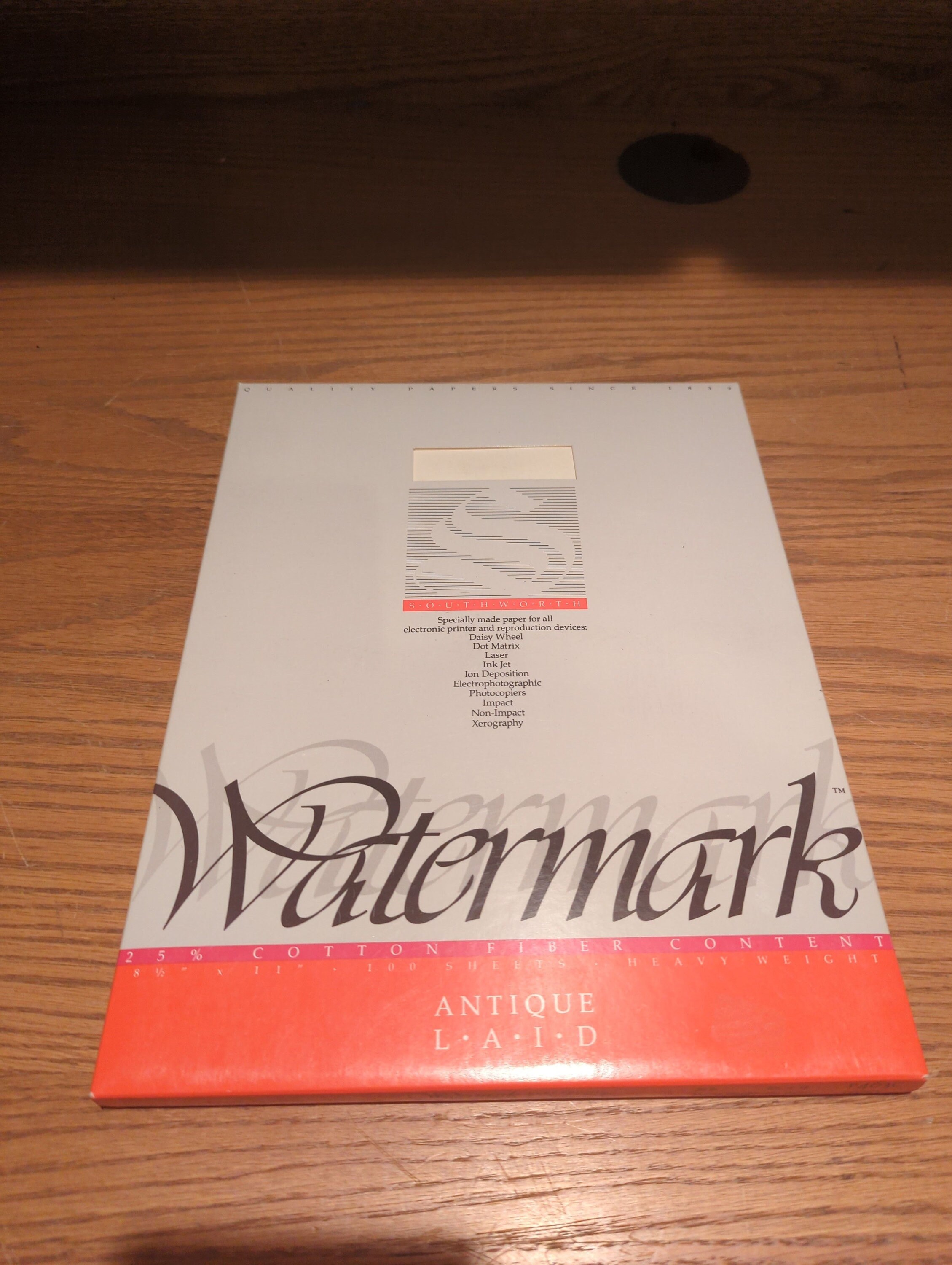 Vintage Typewriter Paper Southworth P412C Medium Weight 16 Lb Elegant  Watermarked Paper For Your Creative Writing Projects 25% Cotton