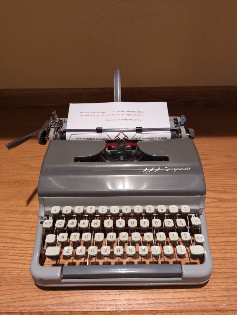 1961 Gray Torpedo 18s Portable Manual Typewriter Very - Etsy