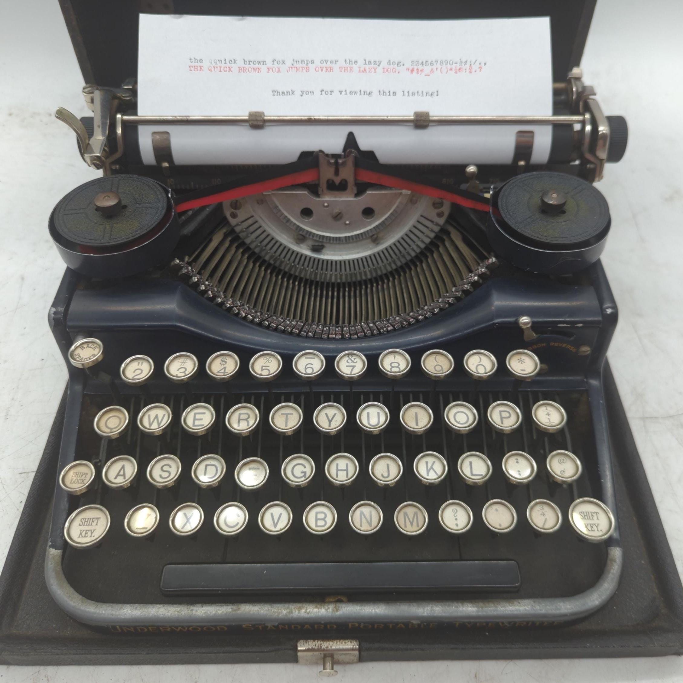 Antique Underwood Typewriter With Case - Etsy