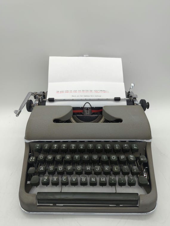 1954 Gray Olympia SM2 portable manual typewriter