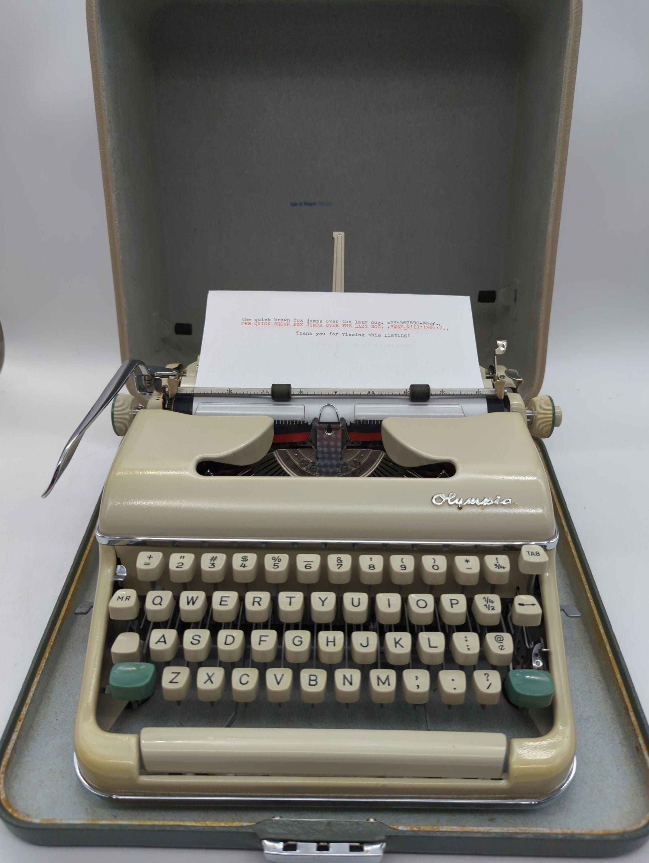 1963 Olympia SM5 Working Portable Typewriter in Carrying Case - Etsy